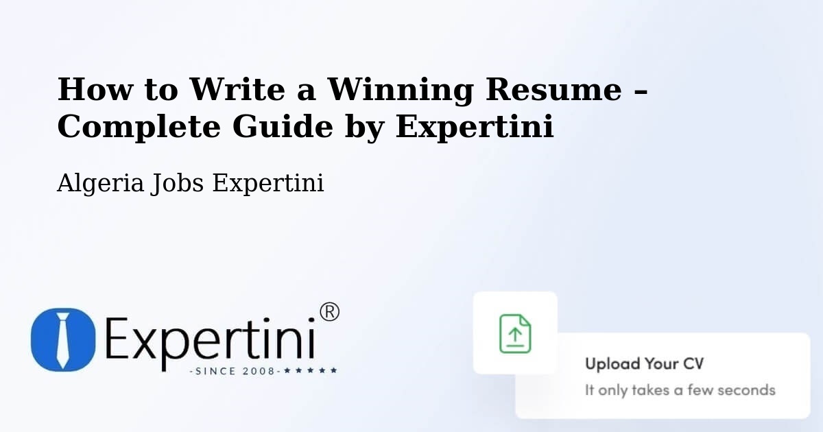 Resume Writing Guide for Job Seekers – Sebdou - Sebdou, Algeria Jobs Expertini